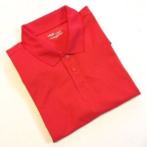 Fila Golf Polo Short Sleeve Shirt Red Men Medium
